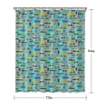 thumbnail image 5 of Cartoon Traffic Vehicles Boats Light Blue Pattern Shower Curtain 72"x84" ,Bathroom Decorative Shower Curtains Set with 12 Hooks,Modern Waterproof Washable Shower Curtain, 5 of 6