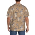 thumbnail image 7 of Goofa Cactus Alpaca Printed Men's Casual Short-sleeved Shirt,Lightweight Breathable Button-down,Summer Casual men's top,Versatile Fashion shirt-Large, 7 of 7