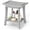 Gray, variant on Bekvem Waterproof Poly Lumber Shower Stool with Storage Shelf, Gray, Small, 350 lb Limit