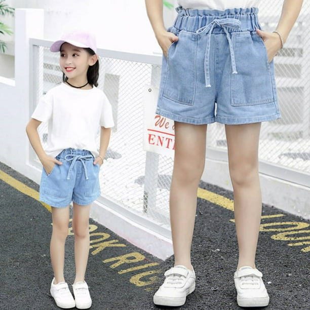 Girls soft denim clearance shorts