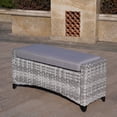 thumbnail image 3 of Direct Wicker 5-Piece Outdoor Conversational Sofa Set with Fire Pit Table and Ottoman, Gray, 3 of 7