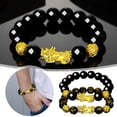 thumbnail image 6 of 1X Feng Shui Black Obsidian Beads Pi Xiu Bracelet Attract UK Luck Wealth S8I0, 6 of 9