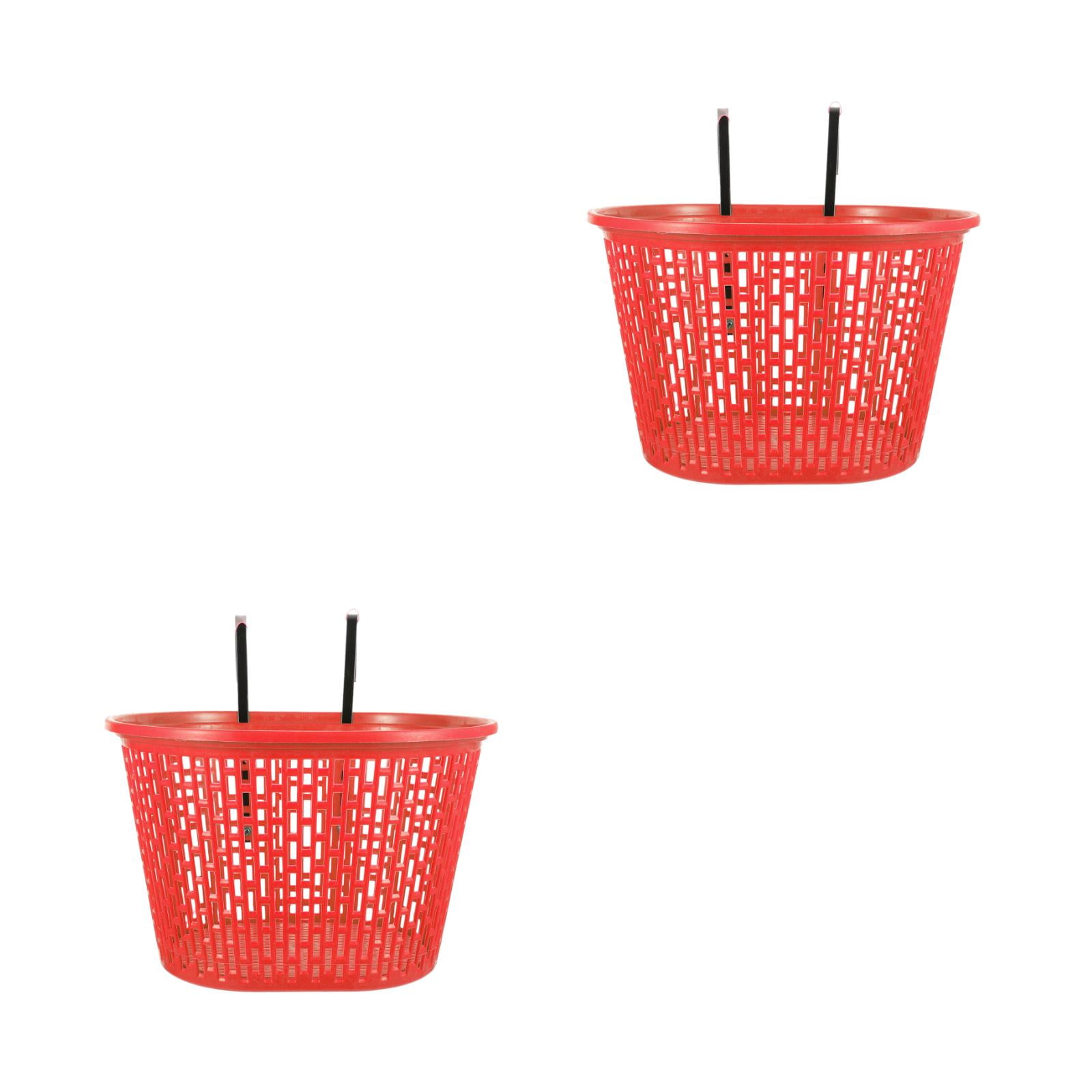 TAILTOSS  Bike Basket for Outdoor - Dark Red, Smooth Surface, 2Pcs