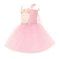 thumbnail image 4 of Casual Dress for Girl Toddler Girls Pink Adorable Easter Bunny Princess Dress Cute Plush Rabbit Ears Party Mesh Tufted Dress, 4 of 7