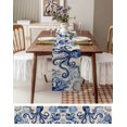 thumbnail image 3 of Navy Blue Octopus Coastal Table Runner 60 Inches, Nautical Summer Beach Rustic Bed Runner Dresser Scarves Tabletop for Indoor Outdoor Parties/Ceremony/Banquet, 13" x 60", 3 of 8