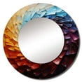 thumbnail image 2 of Designart "Beat of Rhythm I" Abstract Multi-Color Large Round Mirror - Round Bedroom Mirror Wall Decor - Modern Round Printed Mirror - 29" x 29", 2 of 6