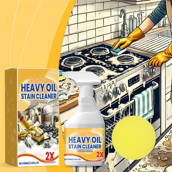 pstuiky Quitamanchas de aceite de cocina, limpiador de campanas extractoras, purificador de humos de aceite, quitamanchas de aceite intenso, 100 ml
