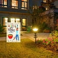 thumbnail image 5 of Happy Fathers Day Best Dad Double Sided House Flag Garden Banner 28" x 40", Father BBQ Lovely Dog Hat Sunglasses Men Tie Garden Flags for Anniversary Yard Outdoor Decoration, 5 of 6