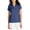 Royal, variant on Ladies Textured Camp Shirt Cotton Poly Blend with Open Collar Short Sleeves