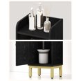 thumbnail image 6 of Bathroom Storage Cabinet, Small Corner Floor Cabinet with Door and Shelves, for Small Spaces, Black, 6 of 9