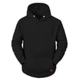 thumbnail image 4 of Pgeraug Hoodies for Men Loose Solid Hooded Sweater Top Mens Sweater Black L, 4 of 6