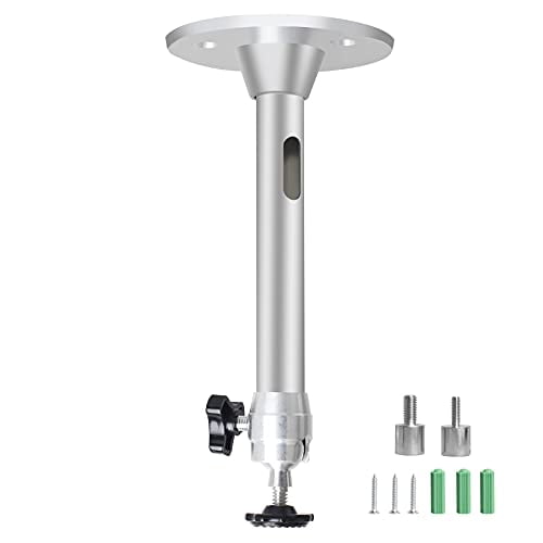 Mini Ceiling Wall Projector Mount Stand Compatible with QKK,DR.J,DBPOWER,Anker,VANKYO,AAXA,Jinhoo,PVO,TMY,AuKing and Most Other Mini Projector (175mm,Silver)