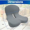 thumbnail image 6 of Ergonomic Memory Foam Seat Cushion with U-Shaped Contoured Design, Removable Washable Cover and Non-Slip Rubber Grips on Mesh Bottom, 6 of 8