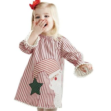 

TAIAOJING Girls Dress Toddler Dress Bubble Christmas Skirt Ruffle Baby Fluffys Princess Clothes Party Party Dresses 80 90 100 110 120 130