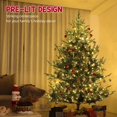 thumbnail image 3 of Árbol de Navidad HOMCOM preiluminado de 7.5 pies con 300 luces LED y control remoto, 3 of 9
