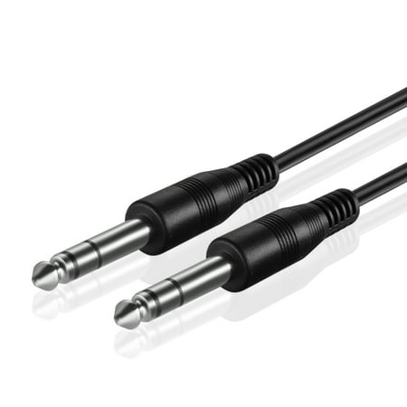 Live Wire Instrument Cable 6.35mm 1/4 inch TRS Cable (10FT) - Male to Male 6.35mm Phono Jack Straight Plug Musical Instrument Patch Cable Wire Cord For Guitar, Electric Bass Guitar, Amplifier, Speaker, Line-level Audio ()