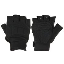 Uxcell Men's Outdoor Fingerless Gloves Half Finger Gloves Breathable Workout Gloves Black 1Pair L