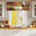 thumbnail image 2 of Burnt Orange Green Valances for Windows, 42 x 18in, Thanksgiving Abstract Texture Modern Rod Pocket Kitchen Valance Curtain Light Filtering Window Treatments for Living Room Bedroom, 1 Panel, 2 of 7