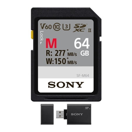UPC: 0196271609568 | Sony 64GB V60 UHS-II M-Series Memory Card with USB 3.1 SD Card Reader
