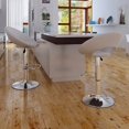 thumbnail image 1 of vidaXL Bar Stools 2 pcs White Faux Leather, 1 of 5