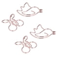 thumbnail image 3 of Clips de papel lindos de 100 piezas Clips de papel en forma de animal Estilo de colibrí de cereza Clips de planificador de color dorado de metal galvanizado para el estudio de la ANGGREK  Otros, 3 of 8