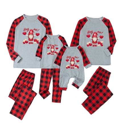 

Odeerbi Reduced Christmas Pajamas For Family Matching Outfits Warm Set Printed Home Wear Two-piece Kid Set
