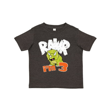 

Inktastic RAWR I m 3! Baby Triceratops Gift Toddler Boy or Toddler Girl T-Shirt