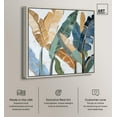 thumbnail image 2 of Paradise Fronds IV Canvas Tropical Floral Art by Art Remedy, Silver Frame, 12 x 12, 2 of 7
