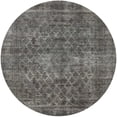 thumbnail image 1 of Ahgly Company Indoor Round Mid-Century Modern Black Oriental Area Rugs, 5' Round, 1 of 6