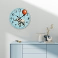 thumbnail image 4 of YILUYINQING Elephant Balloon Whimsical Wall Clock, Silent Mechanical Movement Wall Decor for Living Room, Kitchen, Dorm, Perfect Everyday Gift 10x10in, 4 of 8