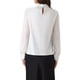thumbnail image 3 of BLUSA DE SATÉN PARA MUJERES CHIC DE OFICINA CON ESCOTE EN LLAVE Y MANGAS LARGAS DE CHIFFON XL BLANCA, 3 of 6