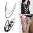 thumbnail image 2 of 2PCS Pants Chain Fashion Hip Hop Gothic Trousers Chain Jean Wallet Chain for Men, 2 of 10