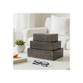 thumbnail image 2 of Decorative Boxes with Lid for Home Decor - Jewelry Boxes Organizer with Metallic Dot Pattern - Storage Boxes and Home Organizer Accent for Keepsakes and Accessories - Set of 3, 4", 3", 3", Black, 2 of 11