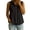 Black, variant on Women's Sleeveless Button Down Shirt Collar Tank Top Cotton Linen Casual Summer Daily Wear