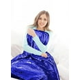 KOVOT Sequin Mermaid Style Throw Blanket 50" x 60" Reversible Color