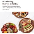 thumbnail image 4 of Cnshop 13" Round Acacia Wood Serving Tray with Handles, Decorative Coffee Table Tray and Cheese Board, 4 of 7