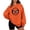 Orange, variant on Women's Spider Mask Graphic Sweatshirt, Solid Long Sleeve Crewneck Casual Loose Pullover for Fall Winter Streetwear, Pink, XL