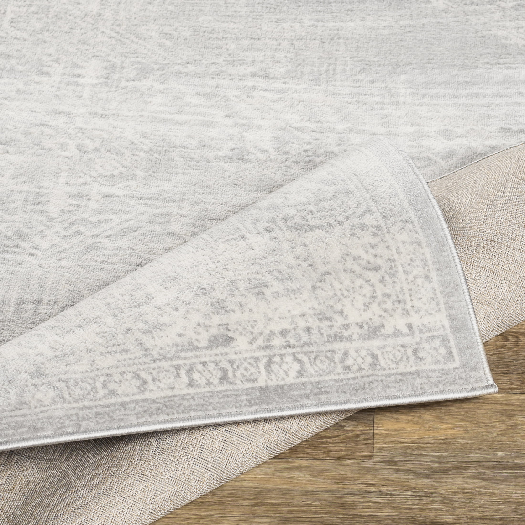 Livabliss Roma Vintage Medallion Area Rug,6'7" x 9',Grey