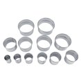 thumbnail image 2 of Lot de 12 emporte-pièces ronds en acier inoxydable pour biscuits, mousses, gâteaux, pâtisserie, 2 of 4