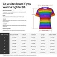 thumbnail image 2 of Yiaed Colorful Glitter Rainbow Print Mens Short Sleeve Tight Fit T-Shirt, Crewneck Casual Tee-Small, 2 of 5