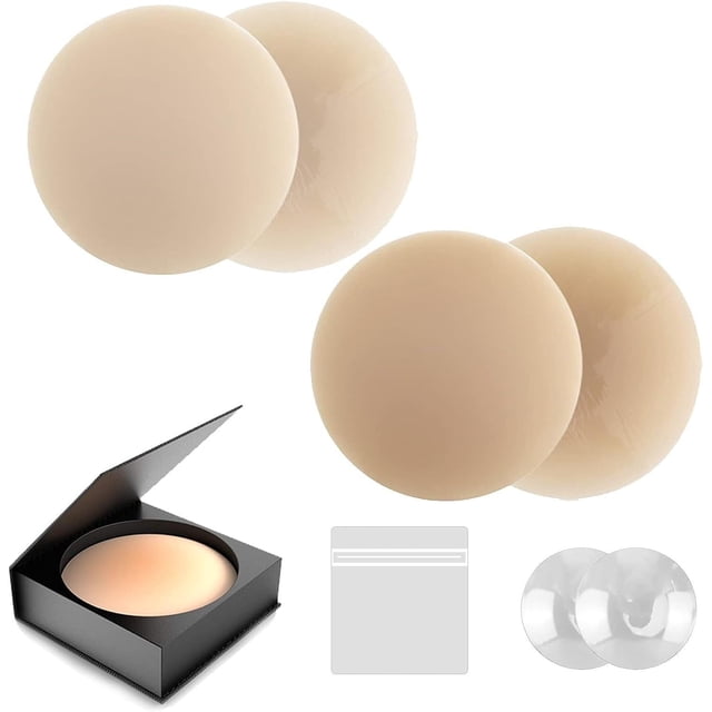 LUXRUB Go Braless! Seamless Cake Nipple Covers Lifting Breathable Cake Covers Bra Ultra-Thin Invisible Nipple Pasties Covers