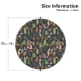 thumbnail image 2 of Leather Coasters with Heat-resistant for Drinks, Cute Lizard Gecko Tropical Plant -标题2 Round Shape, 2 of 5