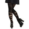 thumbnail image 2 of Women's Black Banded Gothic Tights, 2 of 2