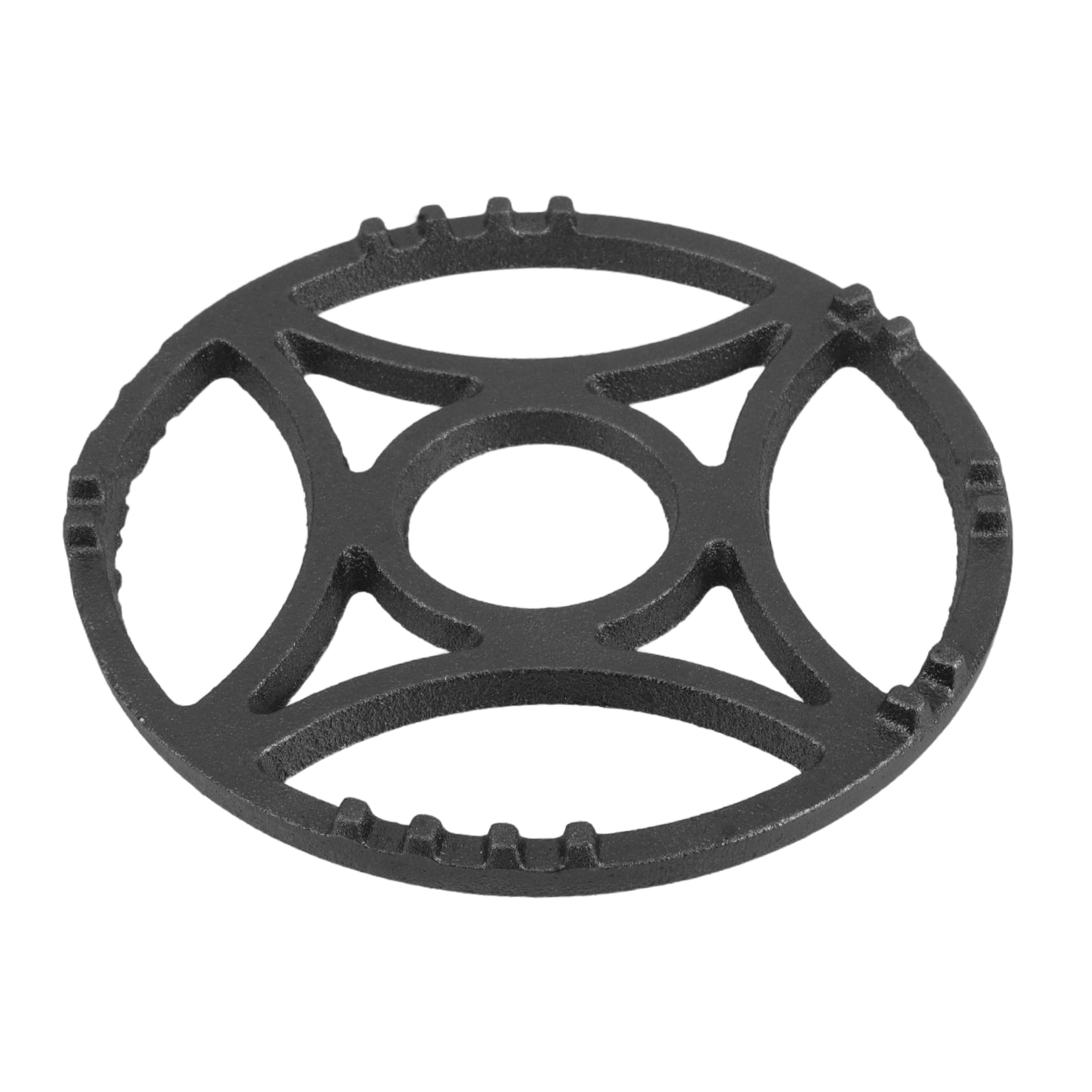 Worgeous Gas Stove Wok Ring Nonslip Burner Grate Cast Iron Flat Pot Rack for Small Cookware Espresso Pots, Milk Boilers, and Butter Warmers 17.5cm