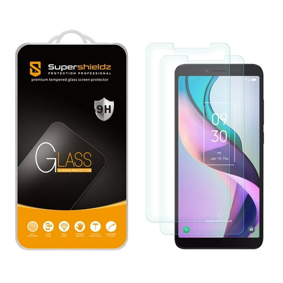 (2 Pack) Supershieldz Designed for TCL Ion X Tempered Glass Screen Protector, Anti Scratch, Bubble Free