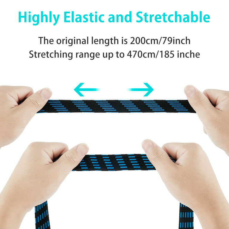 EUWBSSR Bungee Cords,5 Pack 80 in Heavy Duty Rubber Bungee Cord Straps With  Hooks,Flat Elastic Long Bungee Straps For Camping