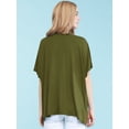 thumbnail image 4 of Made by Johnny Women's Kimono Style Short Sleeve Dolman Cardigan XL OLIVE, 4 of 6