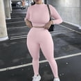 thumbnail image 3 of AXXD Workout Sets For Women Long Sleeve Mom Autumn Striped Jogger Sets For Women 2 Piece Punk Round-Neck Sets For Rollback, 3 of 8