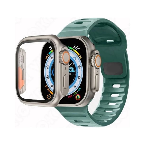 Correa Sport + Case Apariencia Ultra, compatible con Apple Watch, 40/41/44/45mm