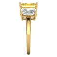 thumbnail image 3 of Three-Stone Engagement Ring for Women - 4ct Simulated Yellow Diamond in 14K Yellow Gold Promise Ring, 3 of 6
